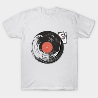 Vinyl Schallplatte Plattenspieler LP DJ Musik Retro T-Shirt